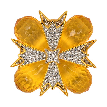 Topaz Maltese Cross Pin