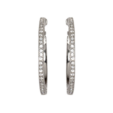 Crystal Pave' Hoop Earrings