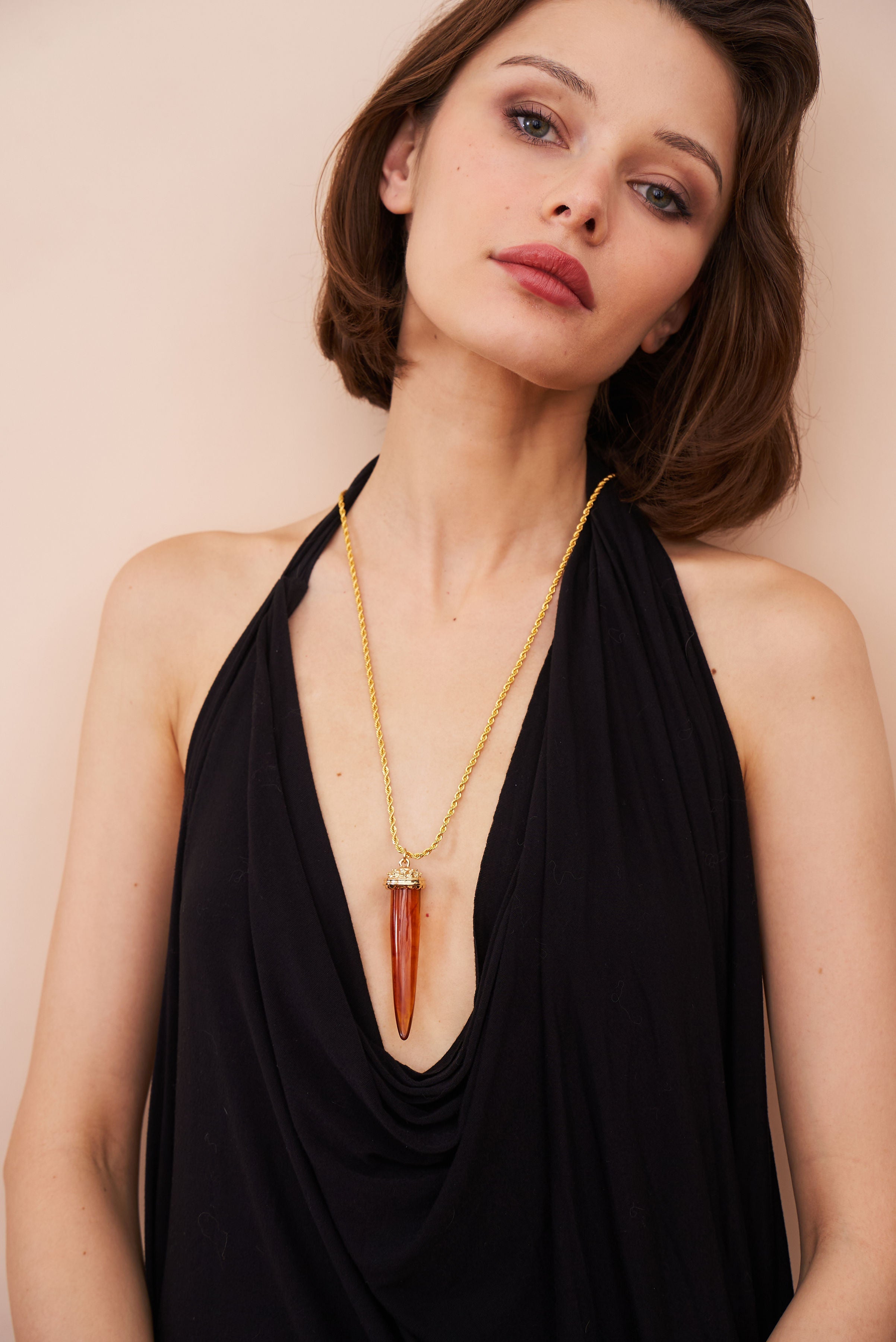 Tortoise Tusk Pendant Necklace