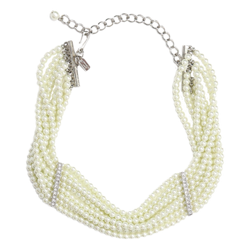 8 Row Light Cultura Crystal Bar Choker Necklace