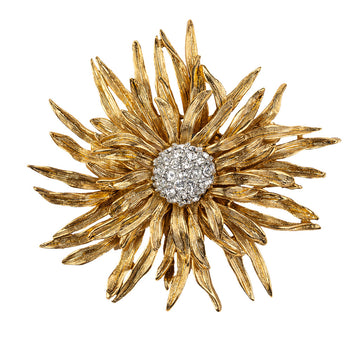 Antique Gold Flower Pin