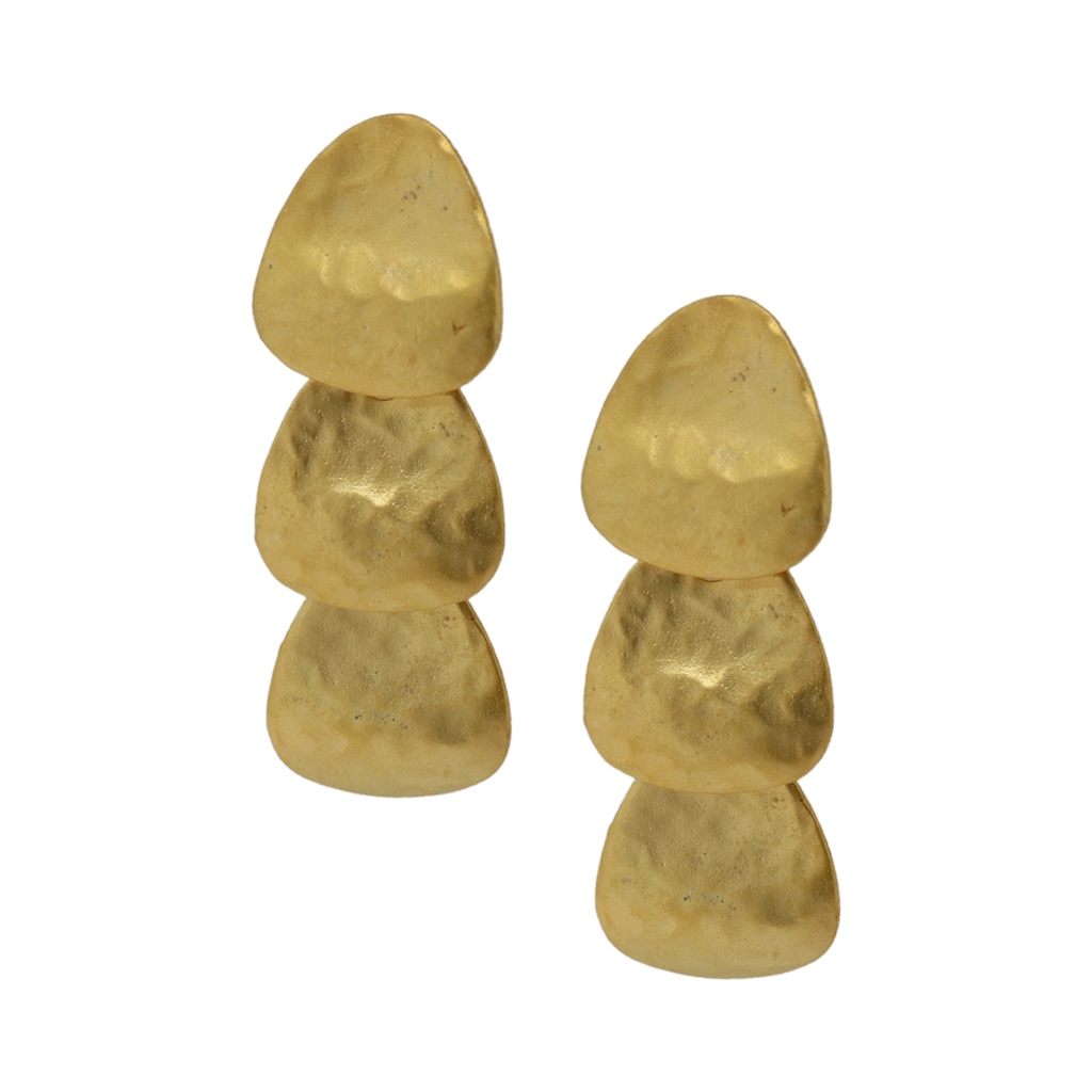 Drop Hammered Pierced Earring