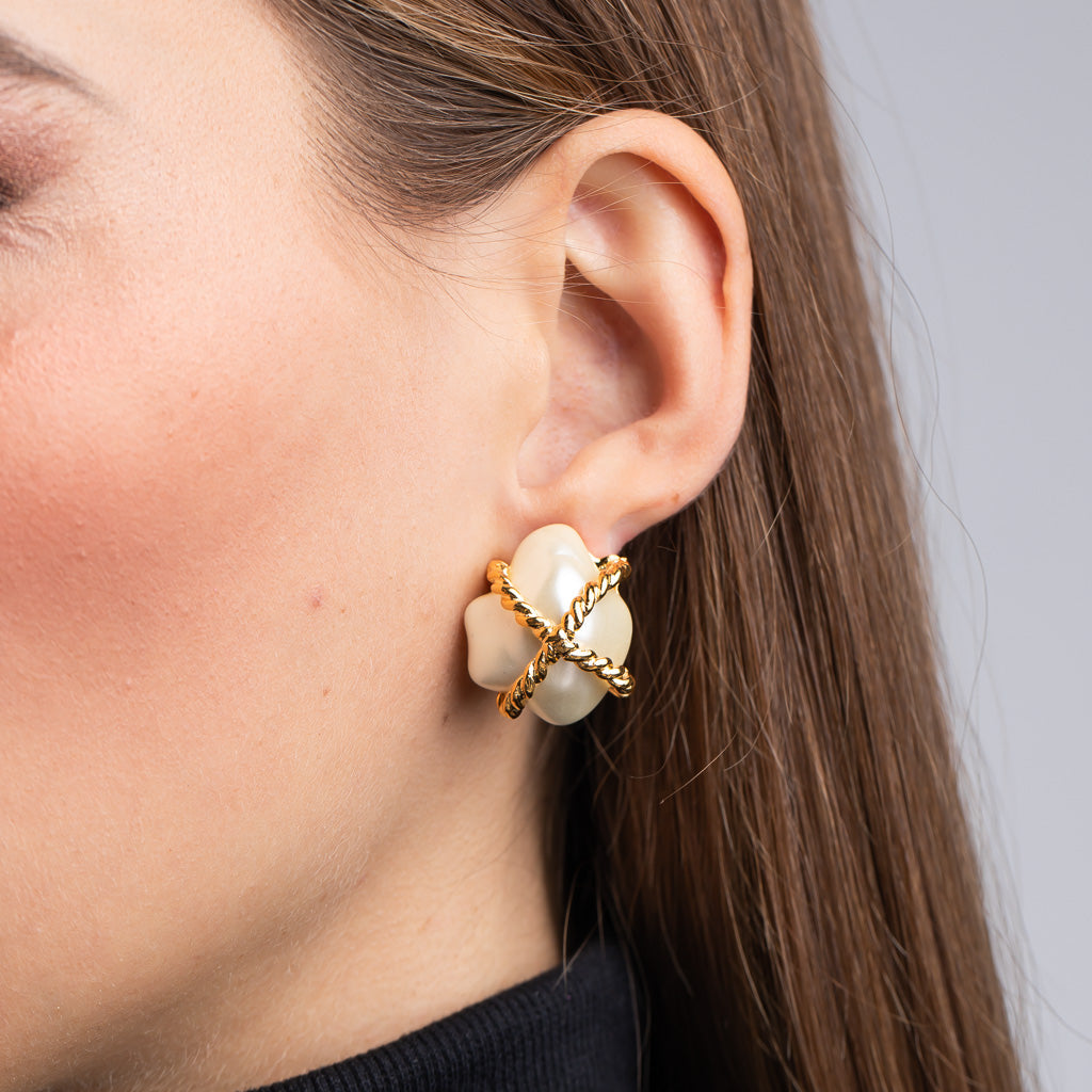 "X" Nugget Earrings