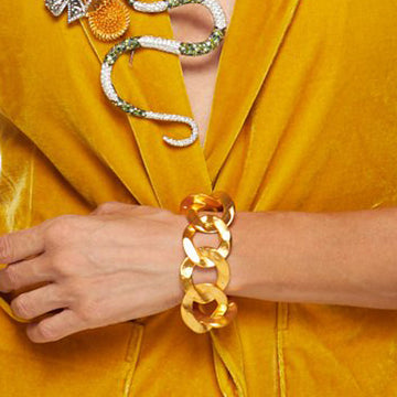 Satin Gold Link Bracelet