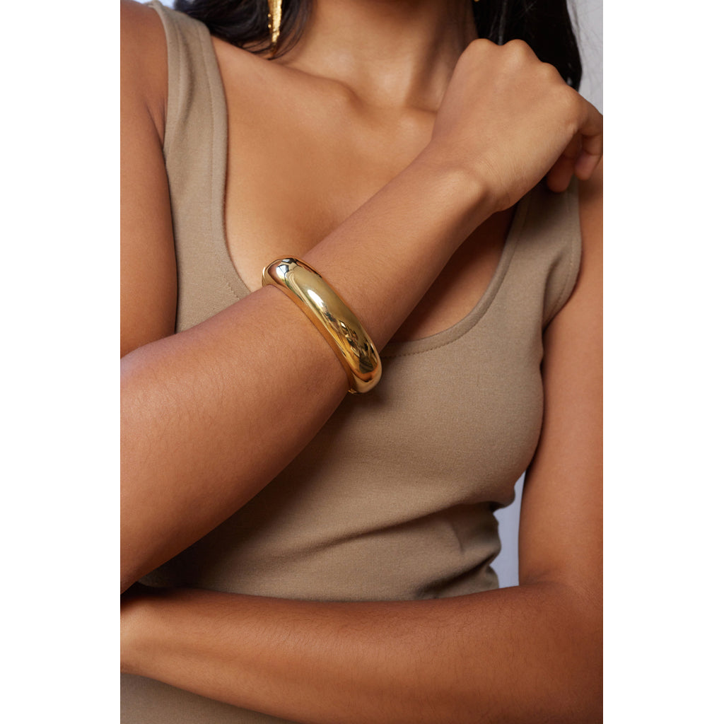 Gold Hinged Bracelet