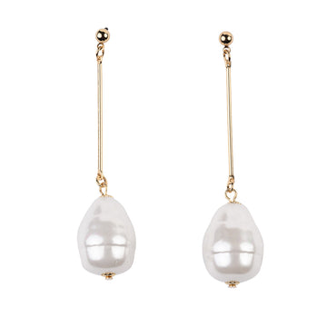 Gold and Pearl Baroque Earring