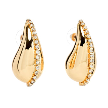 Teardrop Huggie Pierced Earrings