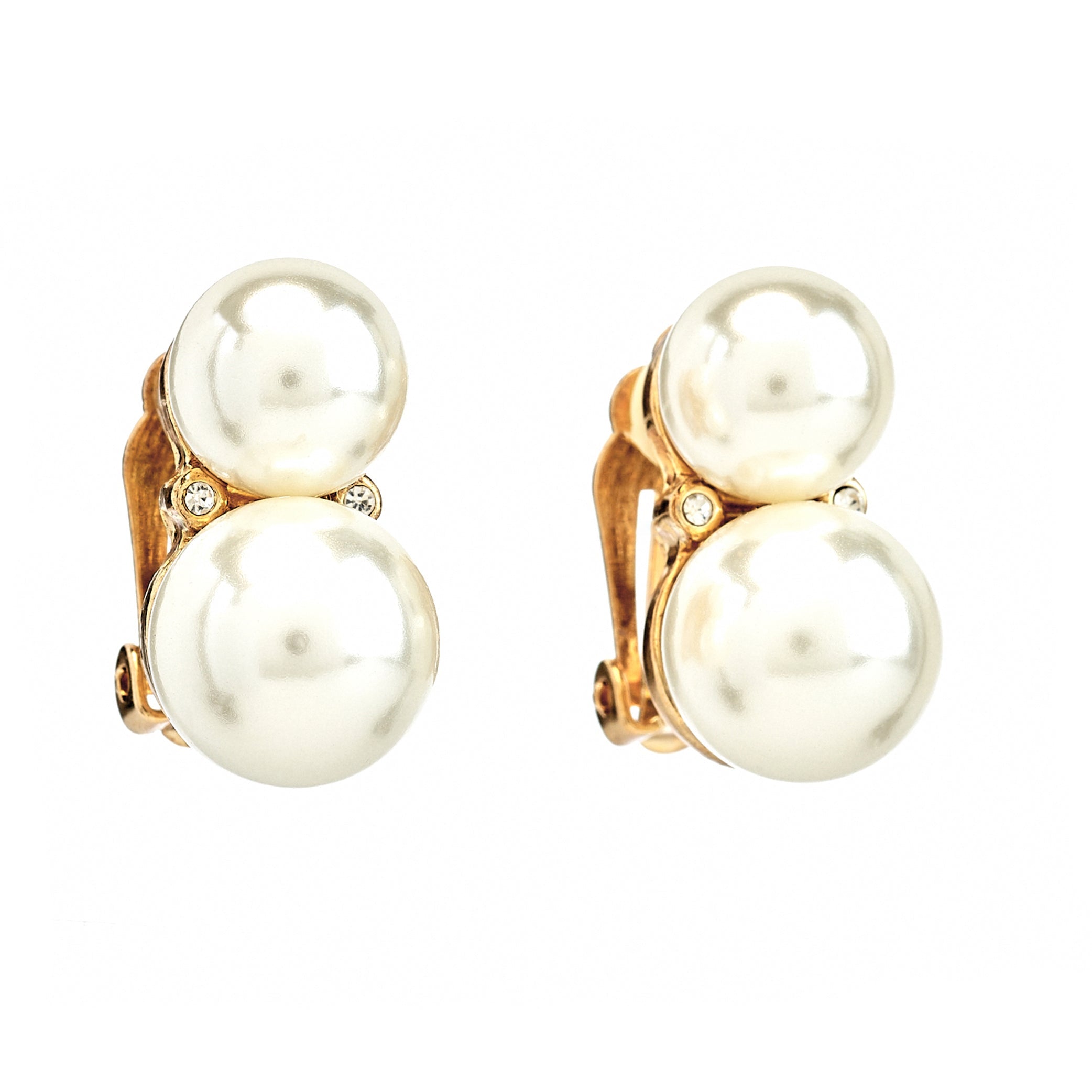 Double Cultura Pearl Clip-On Earrings