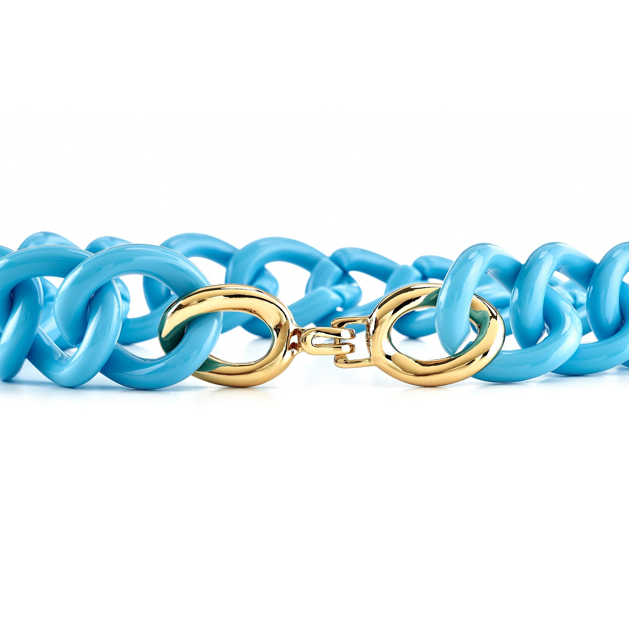 Turquoise Resin Link Necklace