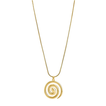 Gold Swirl Pendant Necklace