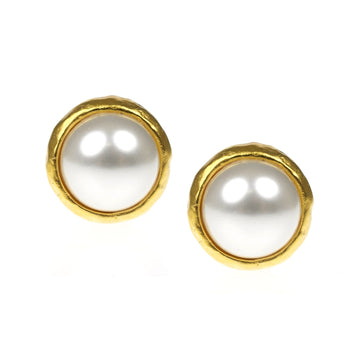 Barbara Bush Pearl Center Clip-On Earrings