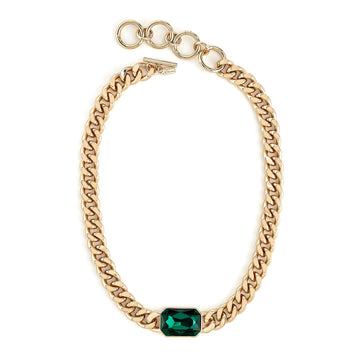 Emerald Octagon Chain Necklace