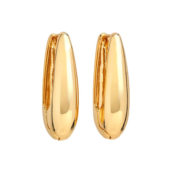 Gold "U" Pierced Earrings