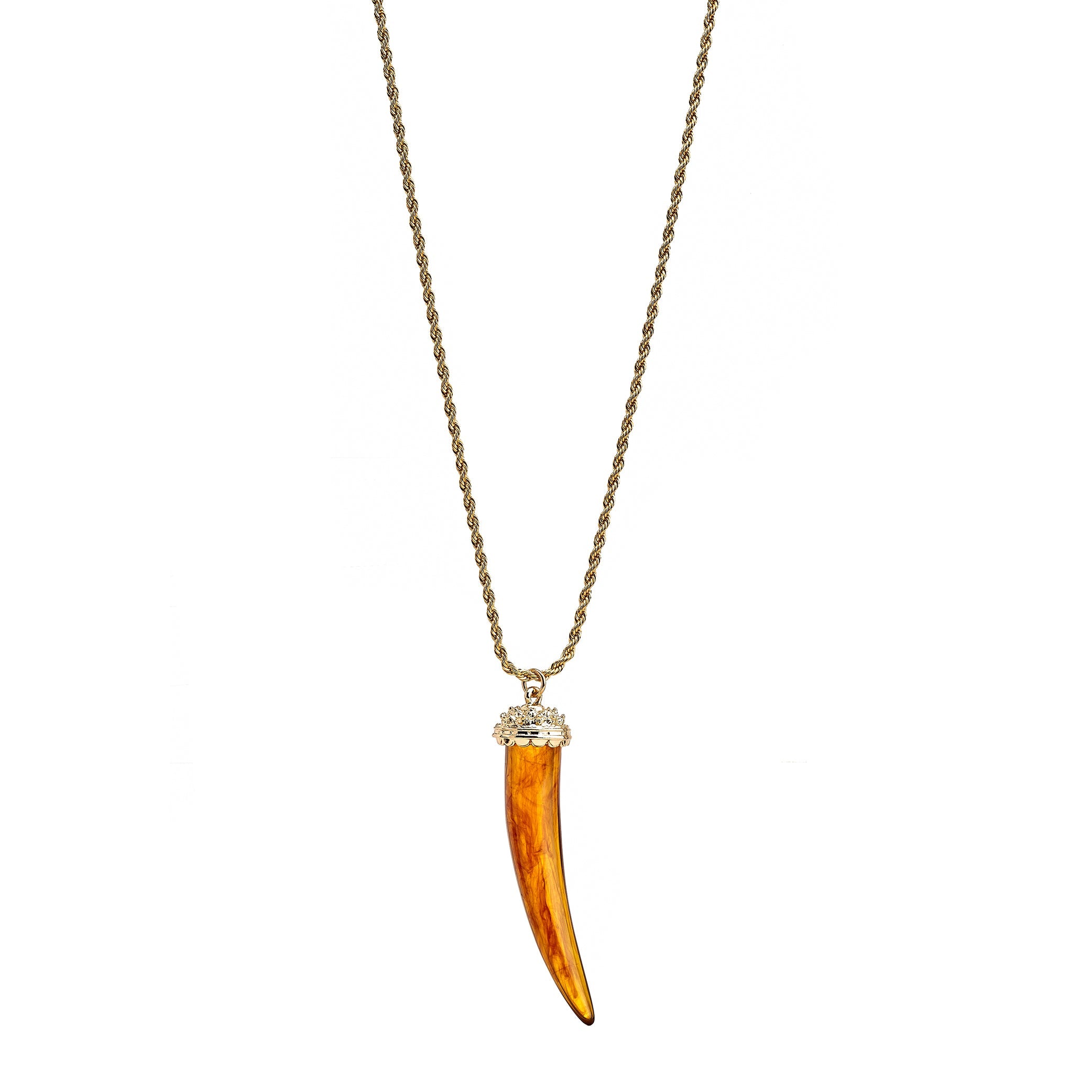 Tortoise Tusk Pendant Necklace