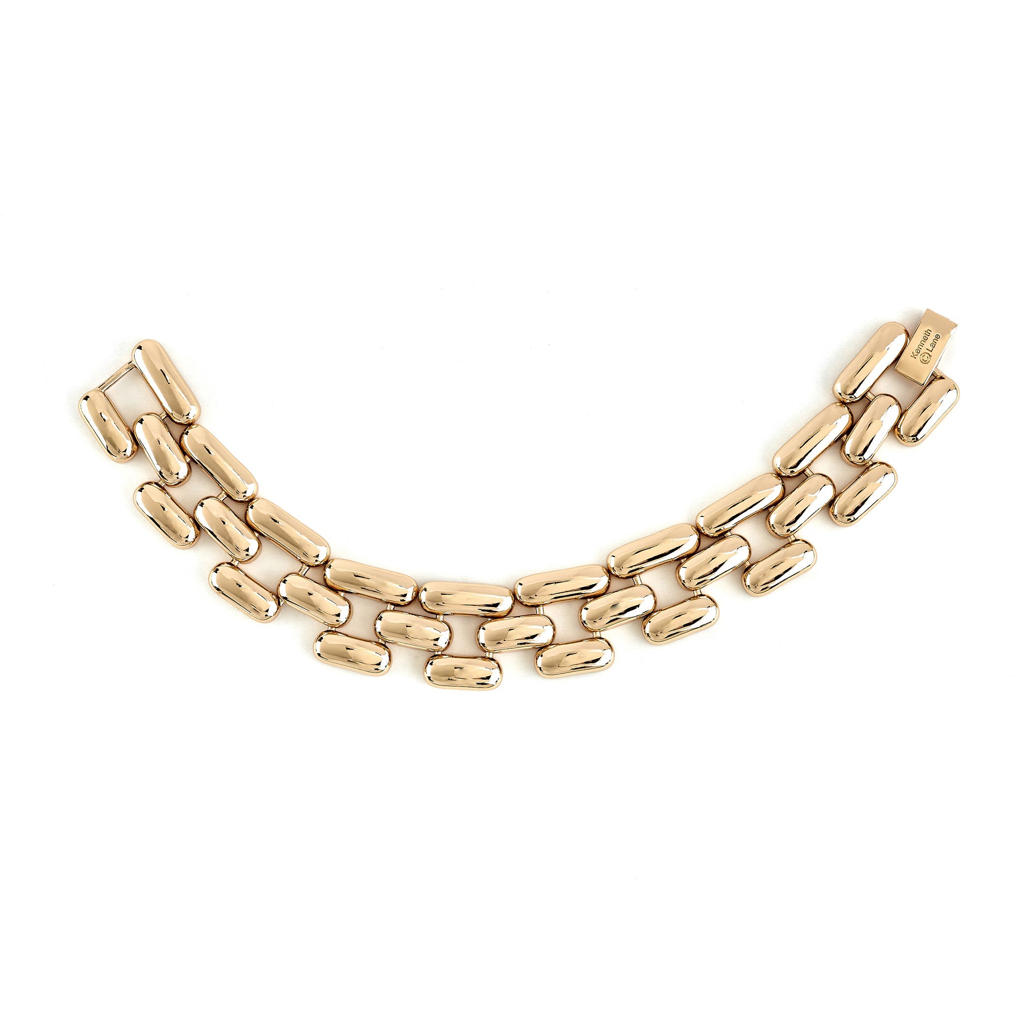 Gold Square Link Bracelet
