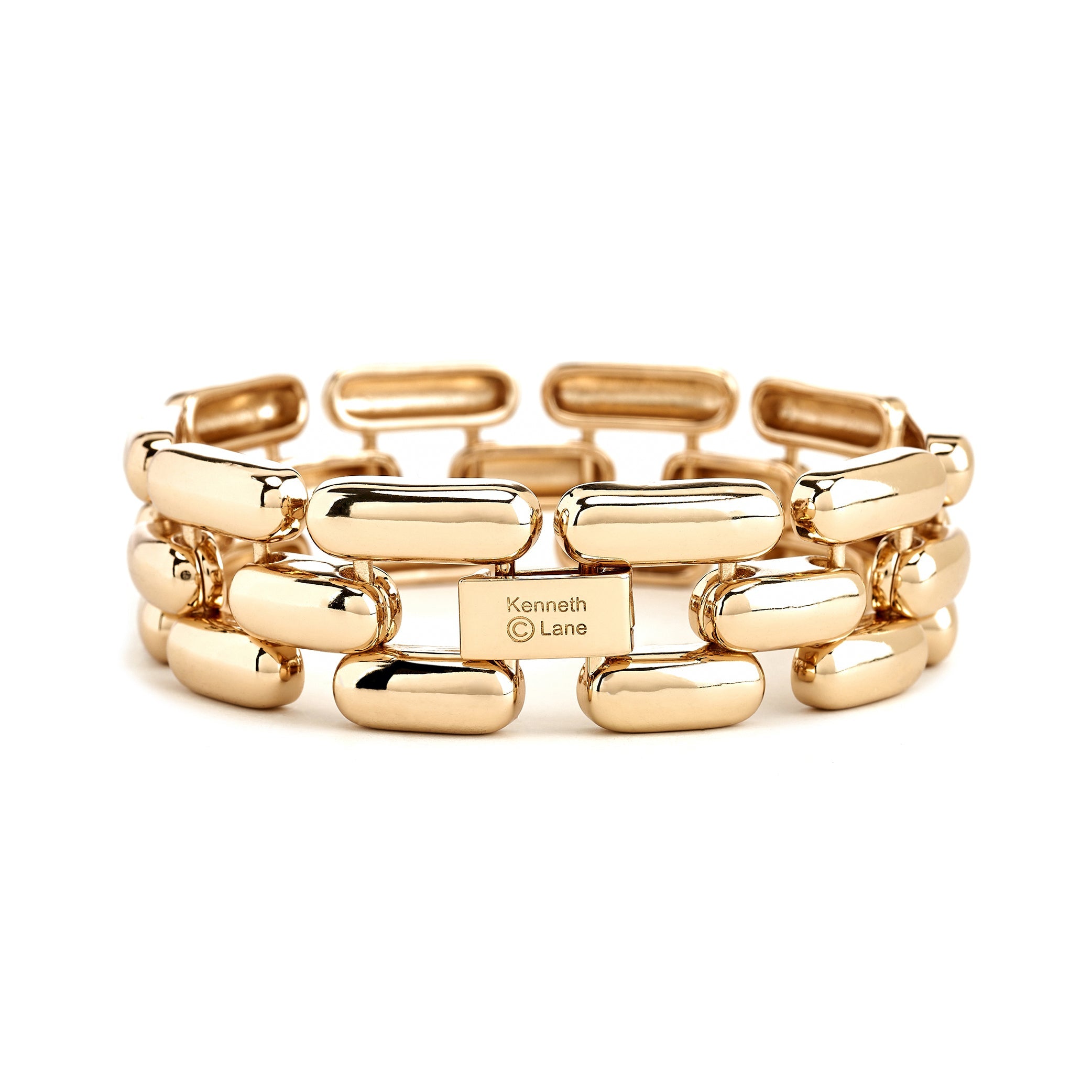 Gold Square Link Bracelet