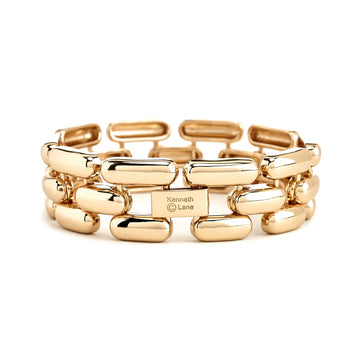 Gold Square Link Bracelet