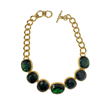 Emerald Headlight Necklace