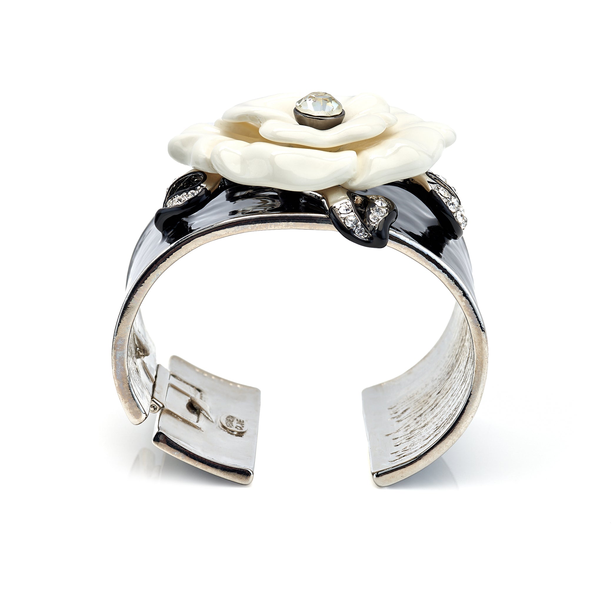White Flower Cuff Bracelet