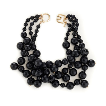 Black Cluster Drops Necklace