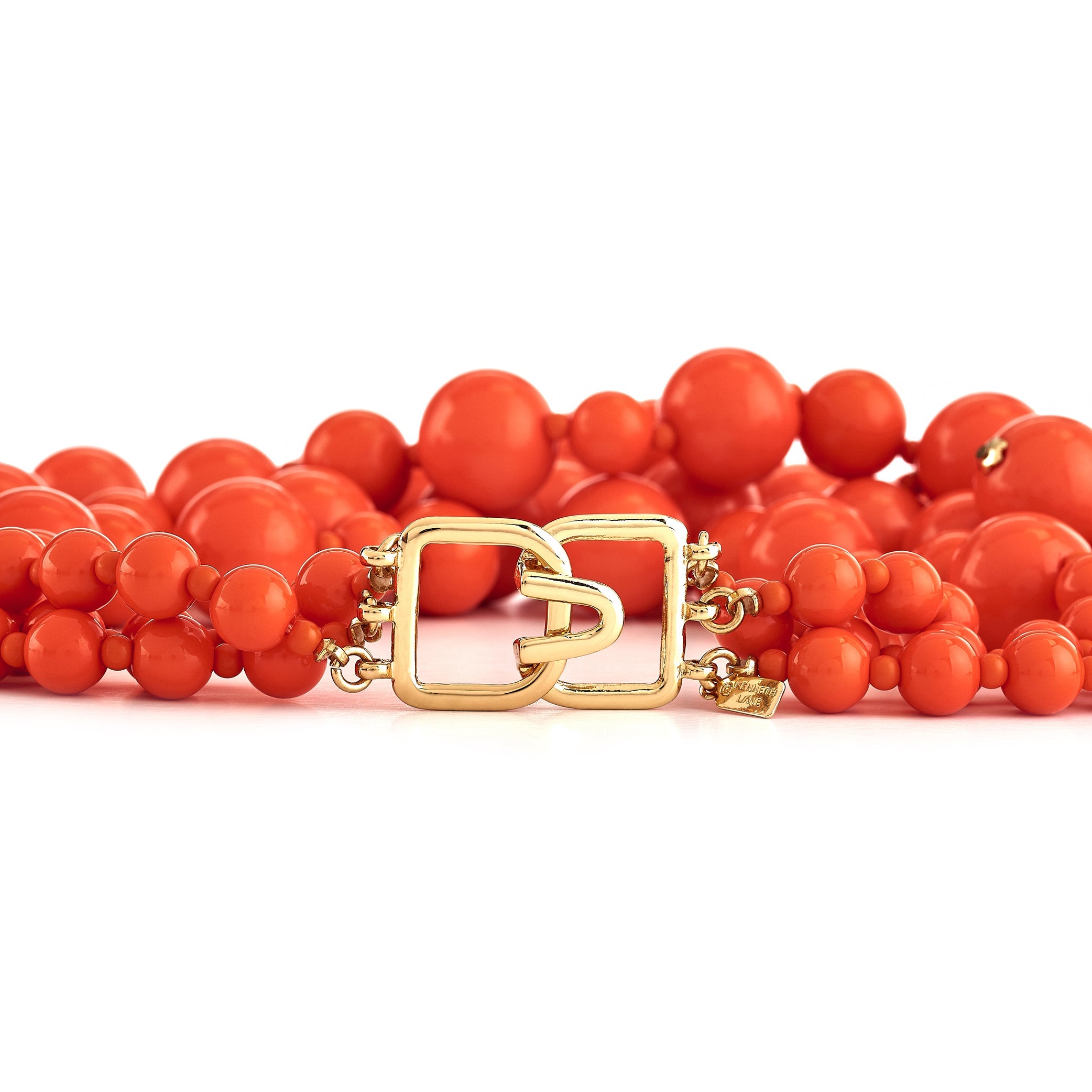 Coral Cluster Drops Necklace