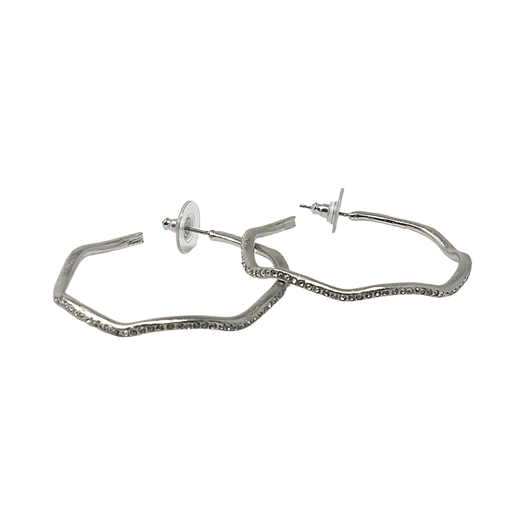 Large Wavy Hoop Earring