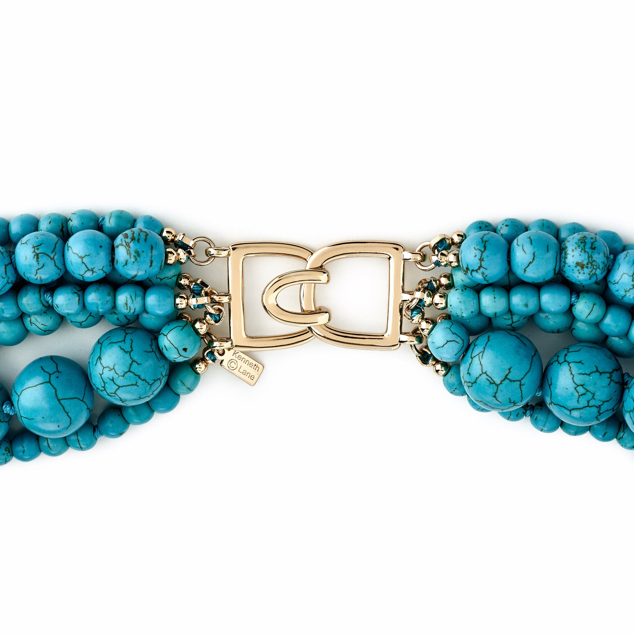 Seven Row Turquoise Bead Necklace