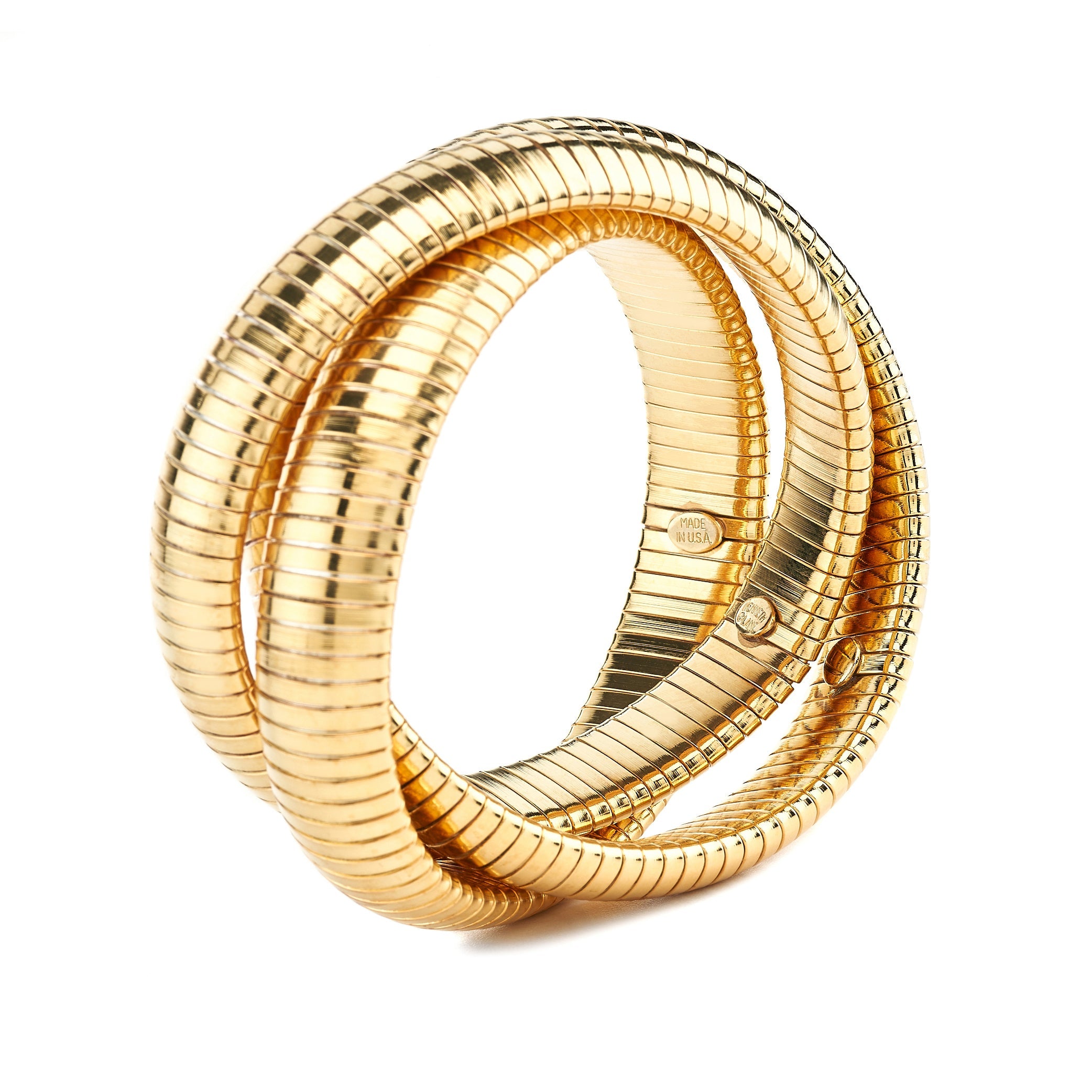 Gold Triple Snake Chain Bracelet