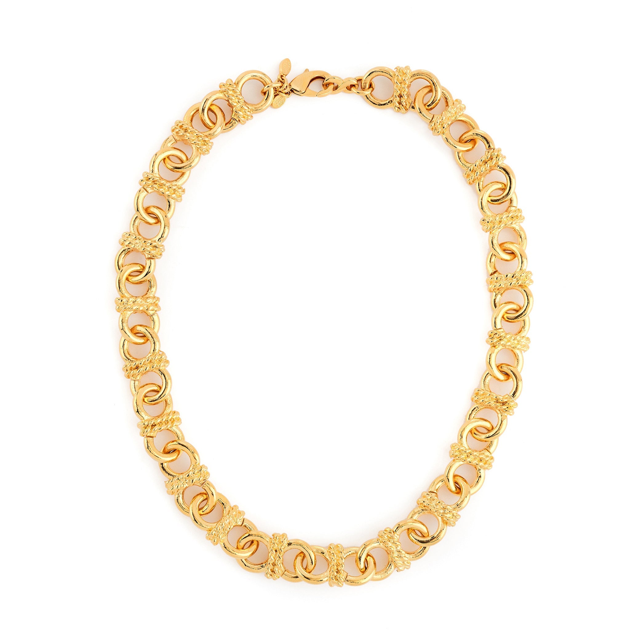 Gold Knotted Link Chain Necklace
