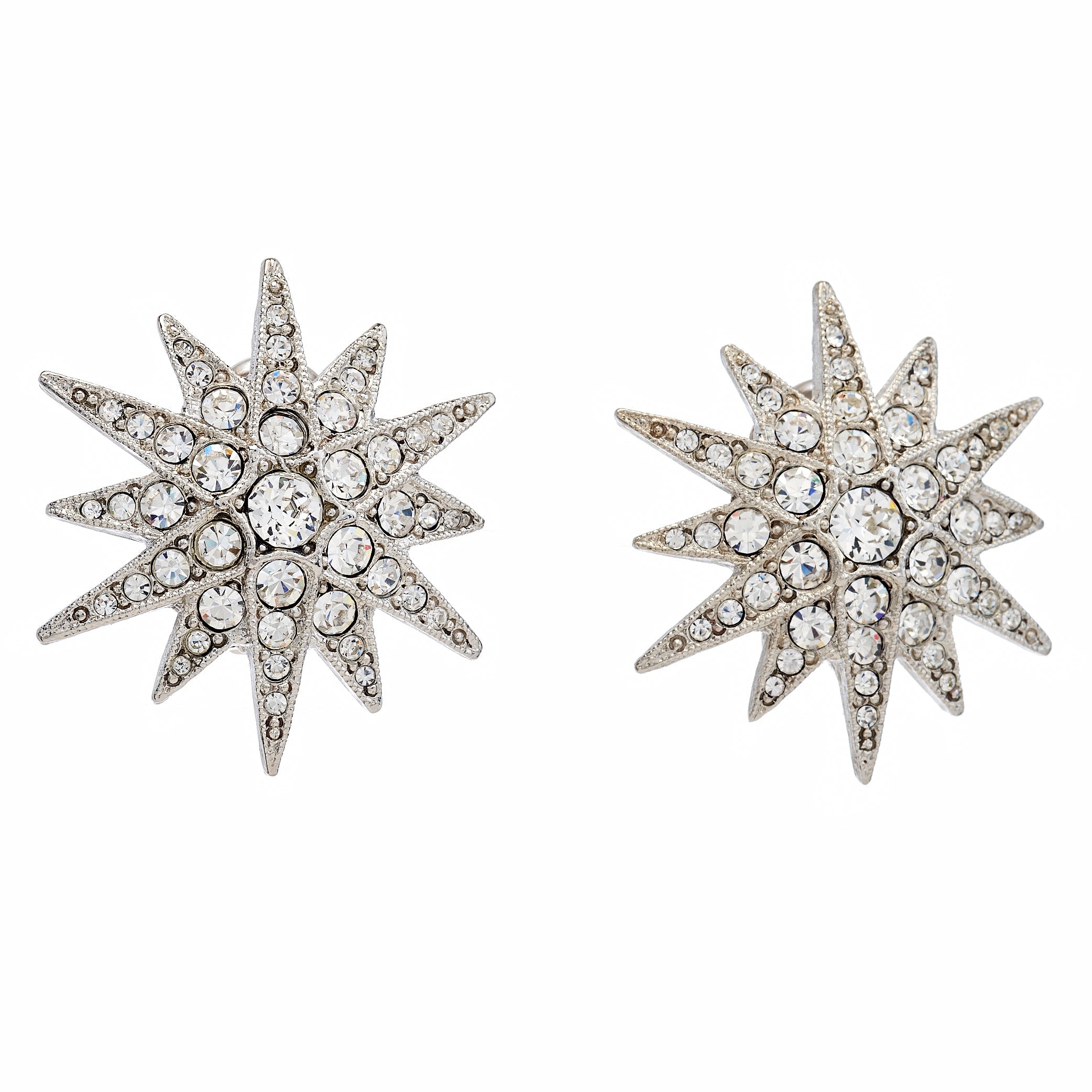Flared Star Clip-On Earrings