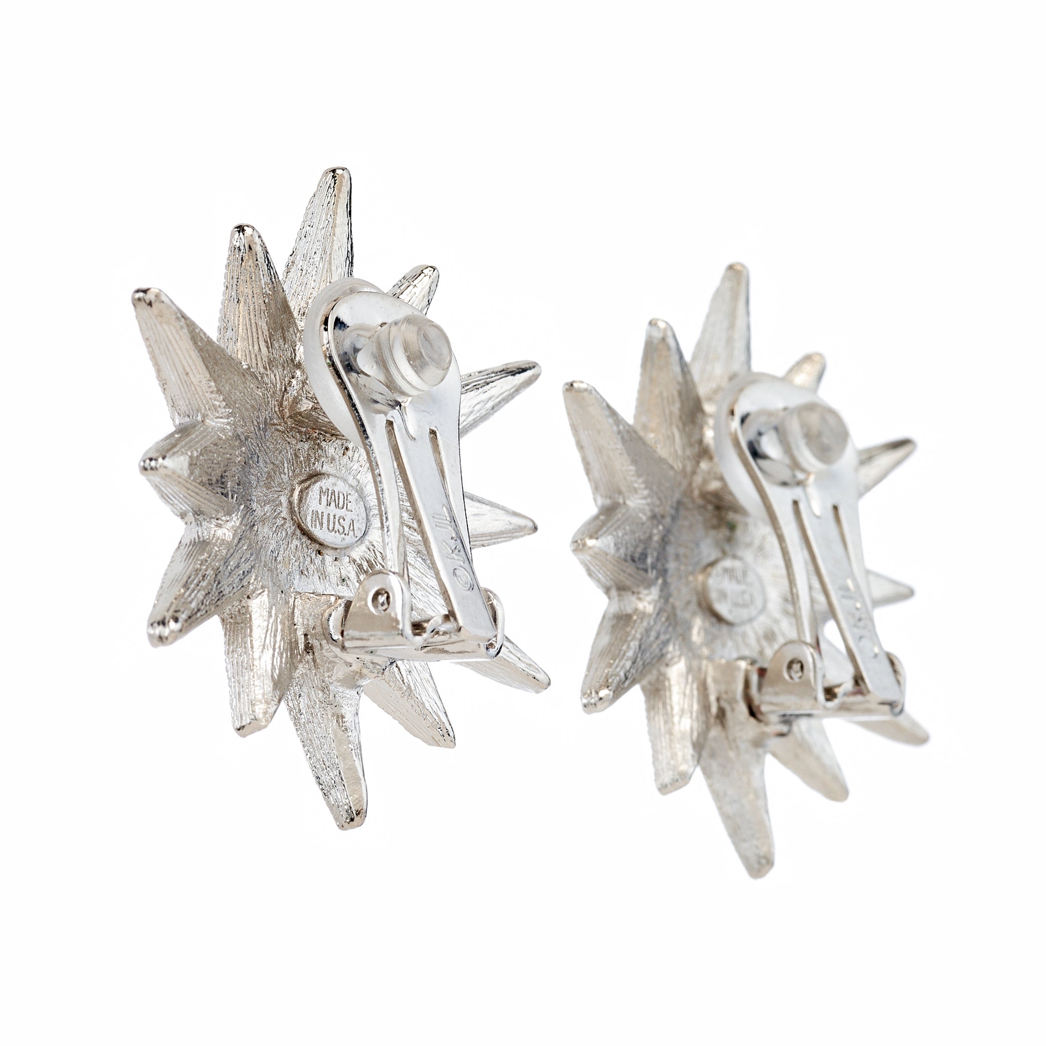 Flared Star Clip-On Earrings