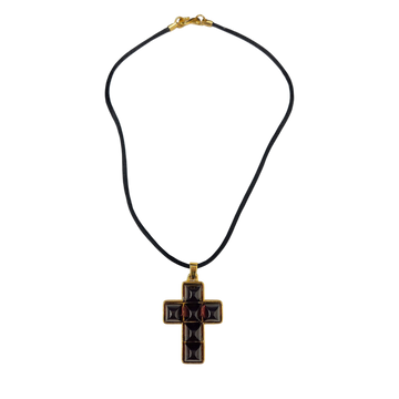 Stone Cross Pendant Necklace