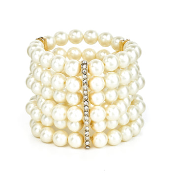 Six Row Pearl Bracelet