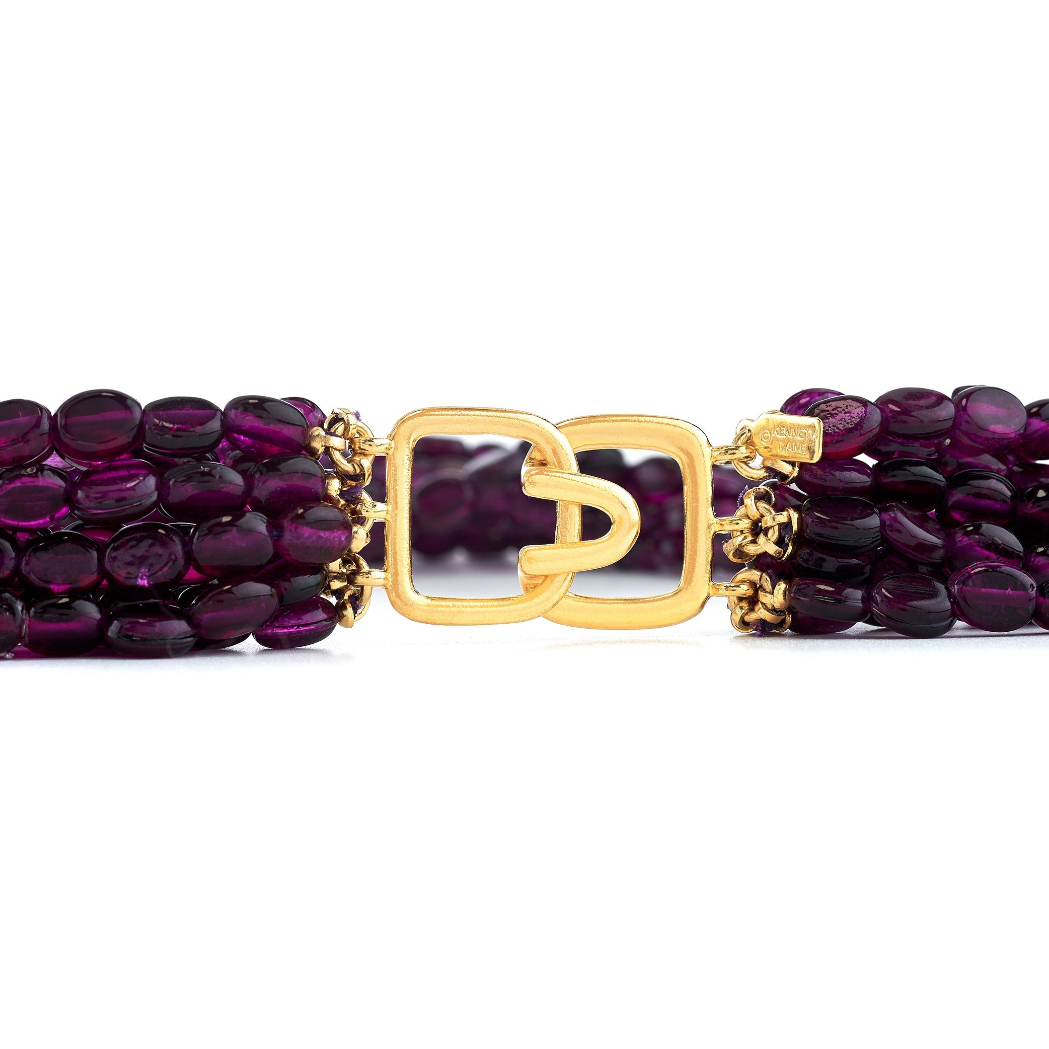 Ten Row Amethyst Bead Necklace
