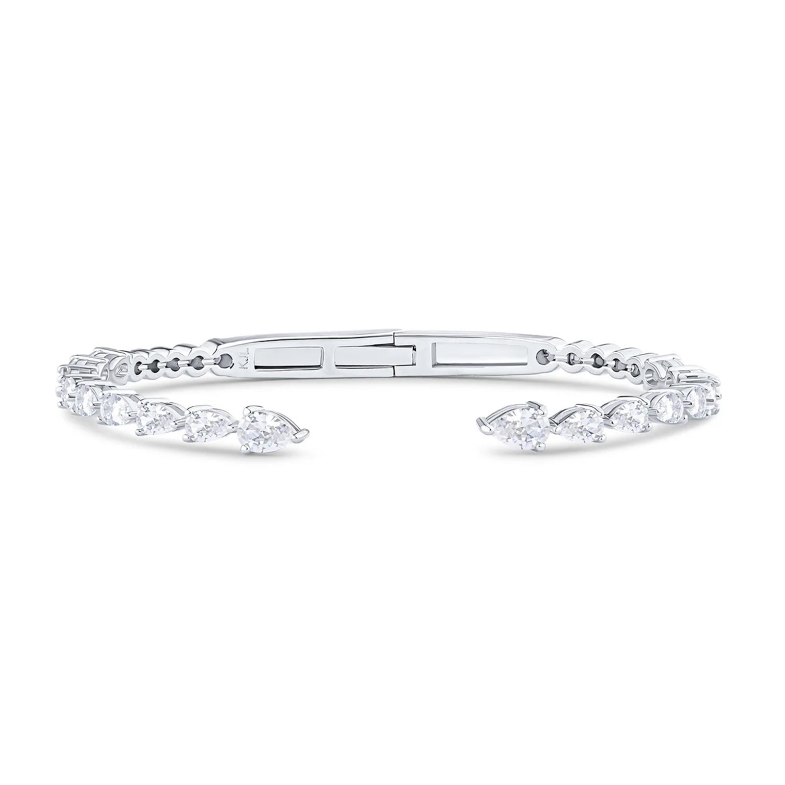 Pear CZ Open Bracelet
