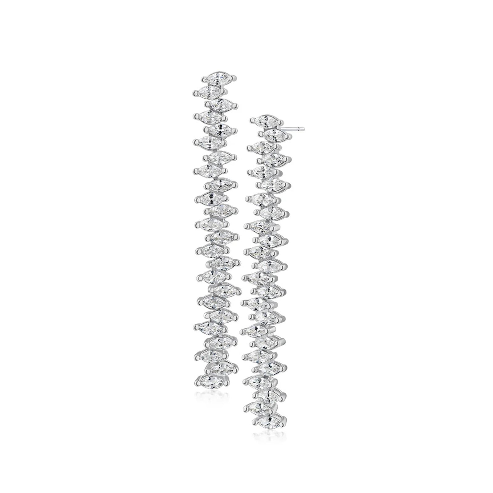 Marquise CZ Zigzag Earrings
