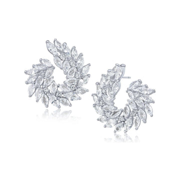Marquise Swirl Statement Earrings