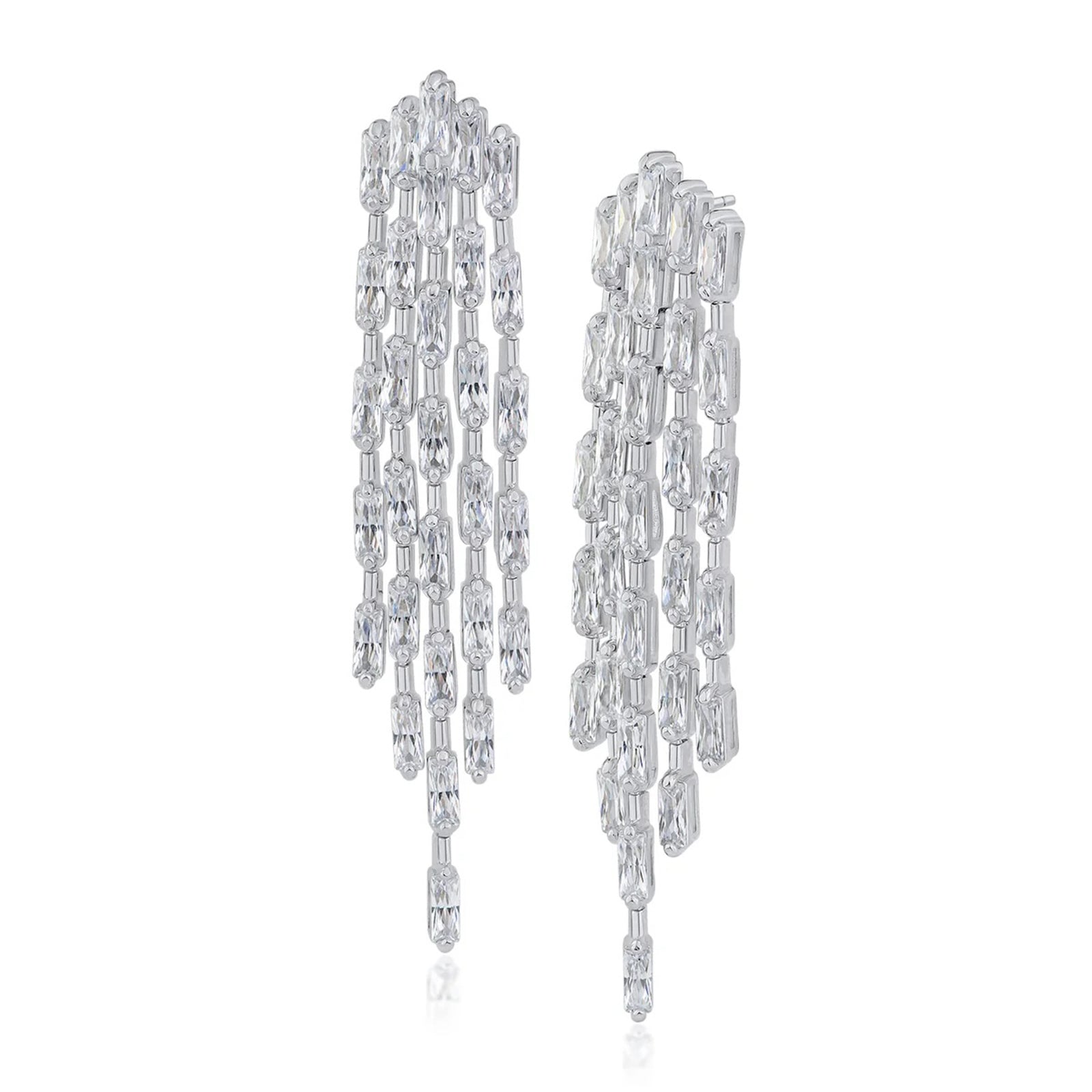 Baguette CZ Statement Earrings