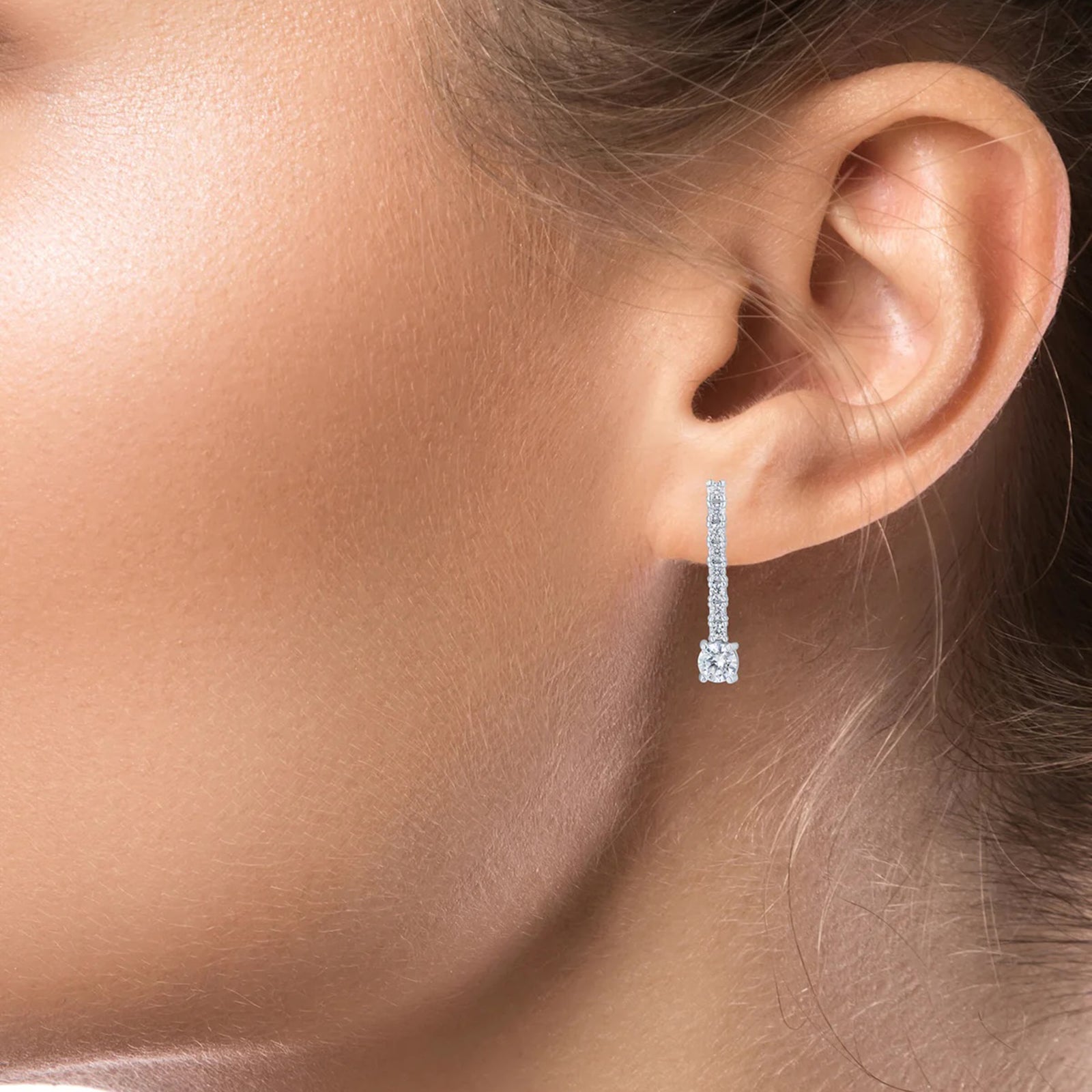 Petite CZ Drop Earrings