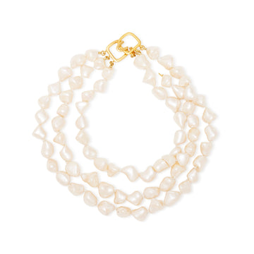 Triple Row Baroque Pearl Necklace