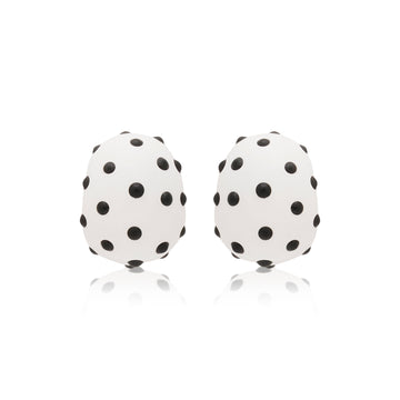 Polka Dot Clip Earrings