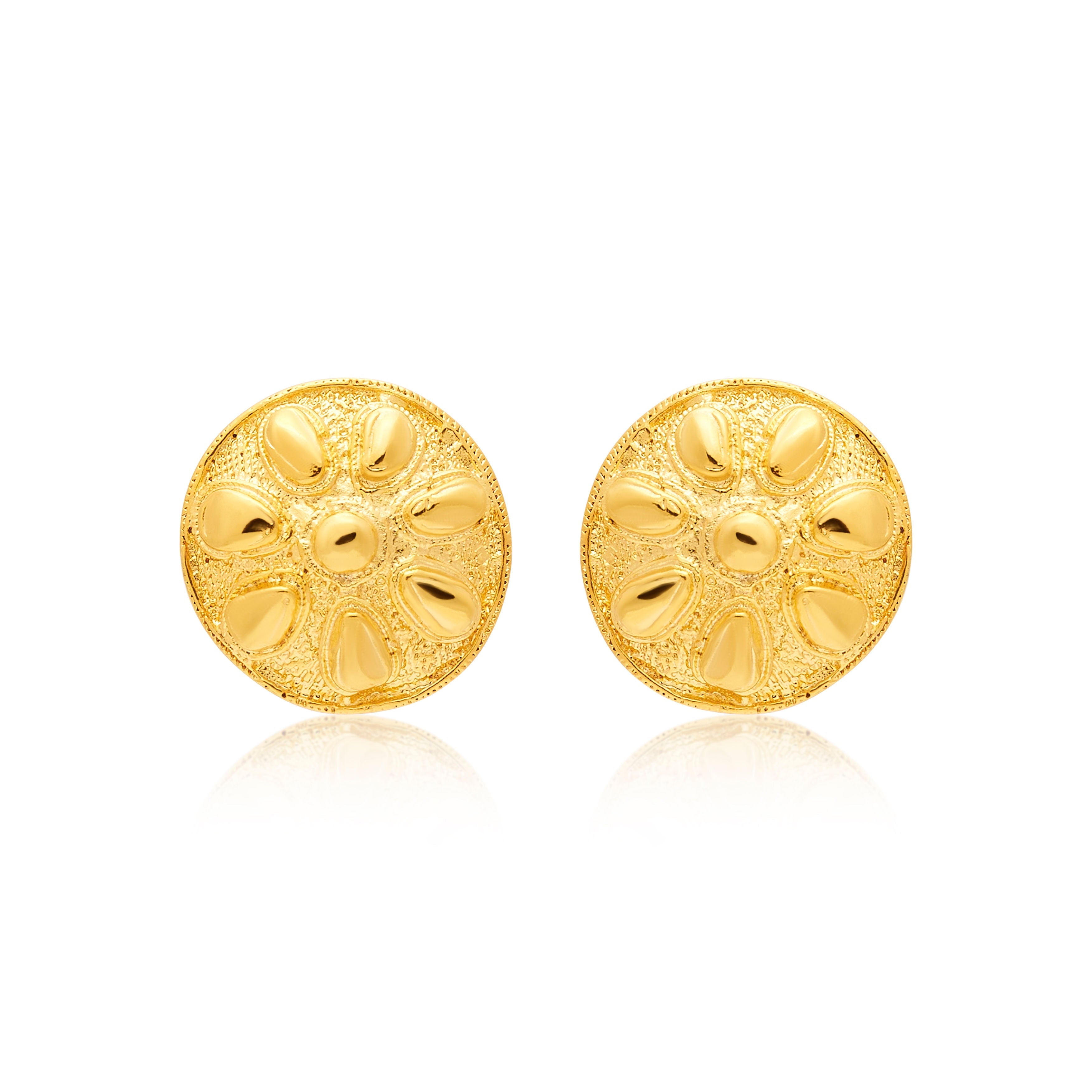 Sand Dollar Clip Earrings