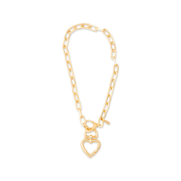 Heart Pendant Gold Chain Necklace