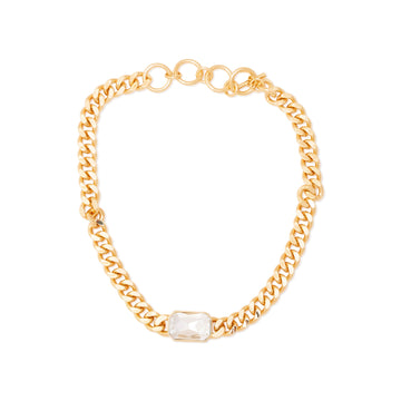 Crystal Octagon Chain Necklace