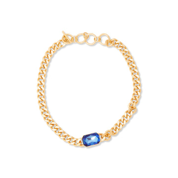 Sapphire Octagon Chain Necklace
