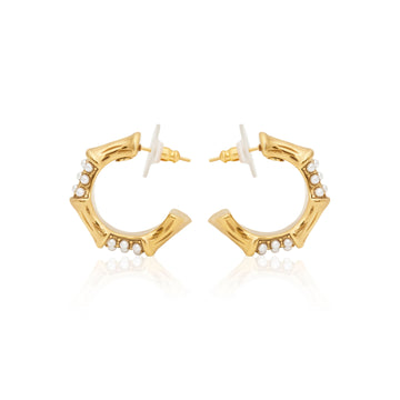 Mini Bamboo Hoop Earrings