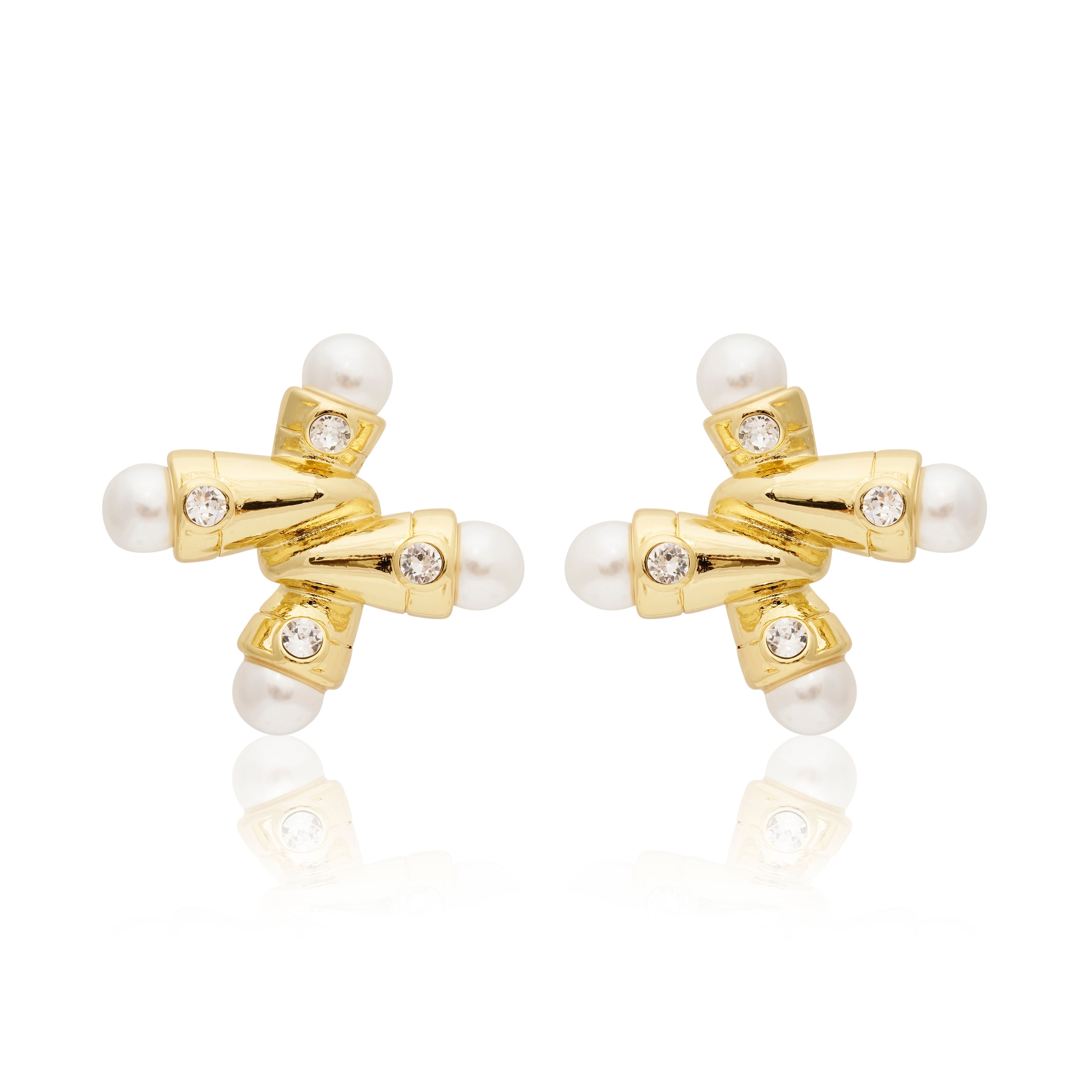 Crystal "X" Earrings