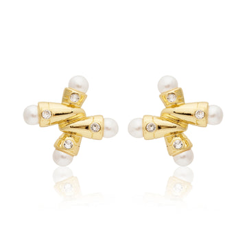 Crystal "X" Earrings