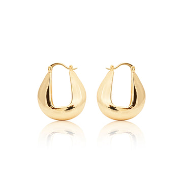 "U" Huggie Pierced Earrings