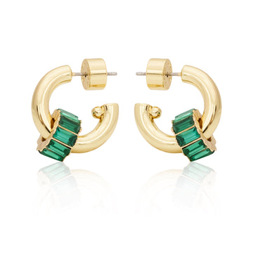 Emerald Baguette Earrings